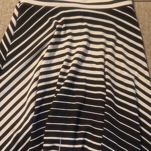 Striped Black and White Women's Skirt Medium Jason Maxwell